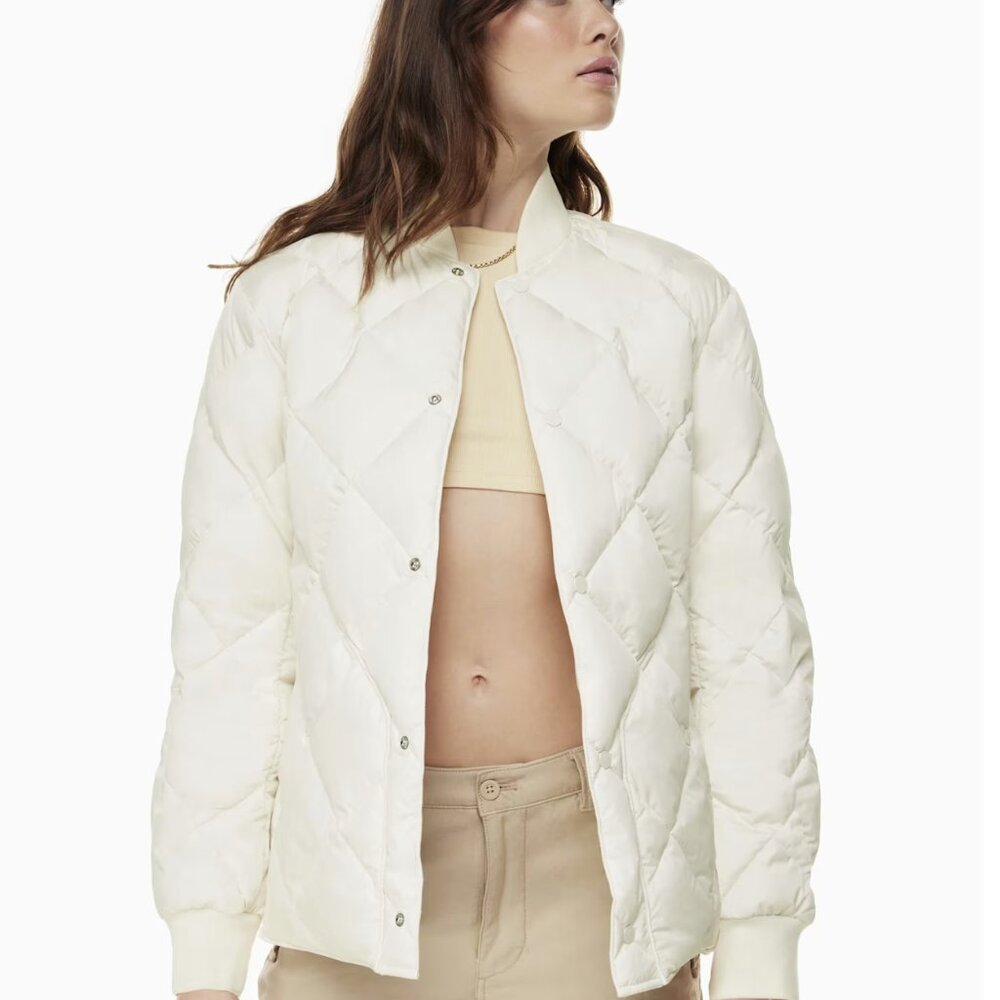 TNA Archive Quilted Jacket — Matte Pearl (Size L)